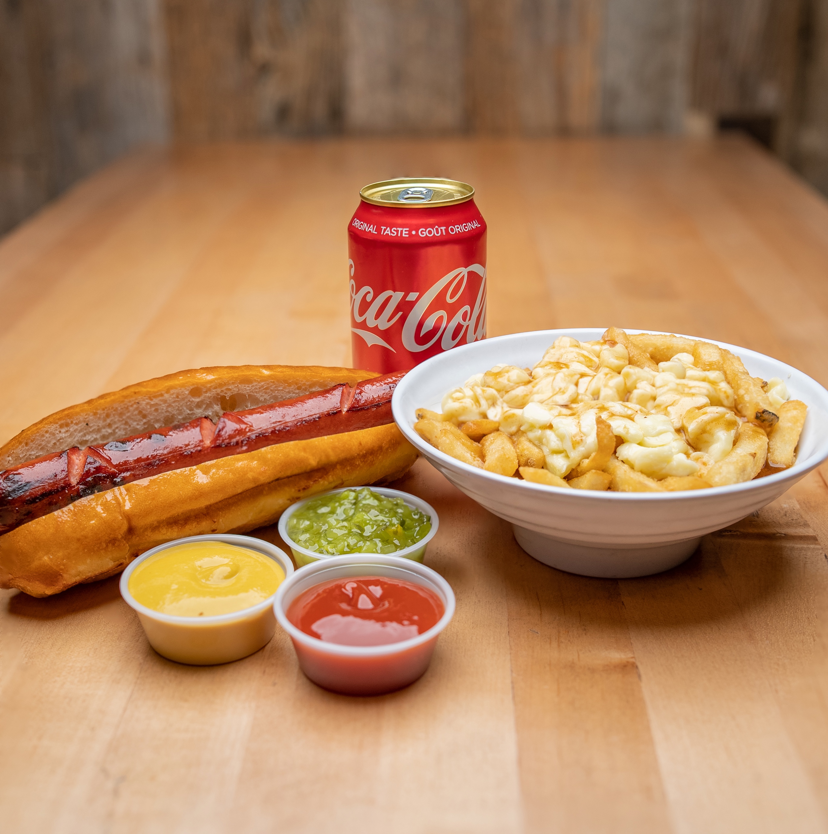 Combo 3 - Jumbo all-beef hot dog (not halal), O.G. junior po...